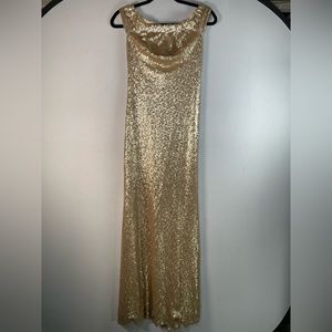 Bridesmaid Dress - Sequins Gold